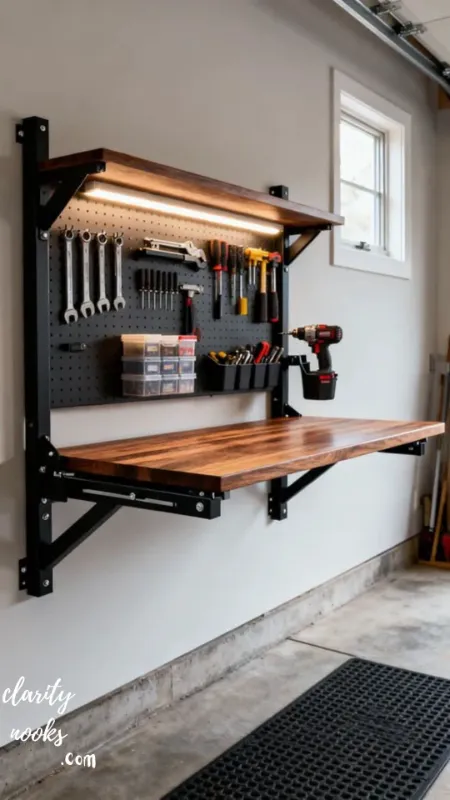 Wall-Mounted Folding Workbench The Space-Saving Game Changer