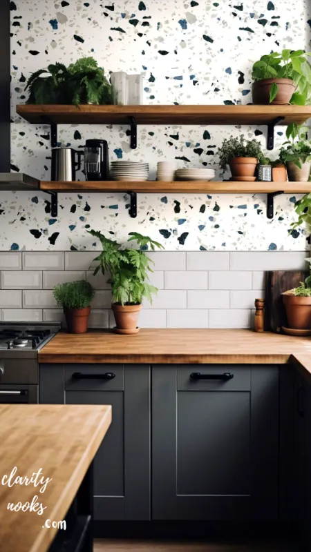 Line Drawers and Pantry Shelves with Pattern