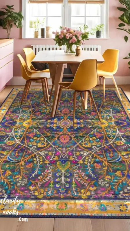 Add a Vibrant Washable Area Rug