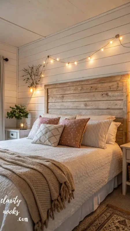 Build a Whitewashed Wood Headboard