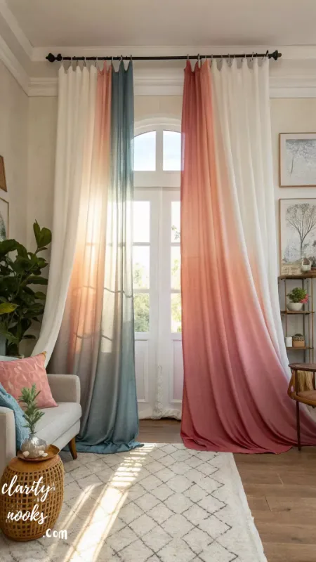 DIY Ombre or Dip-Dyed Curtains