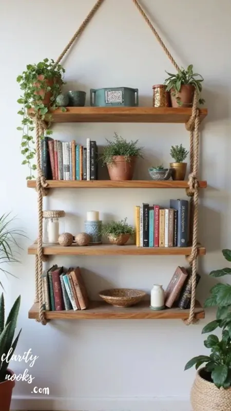 Hanging Rope Shelf