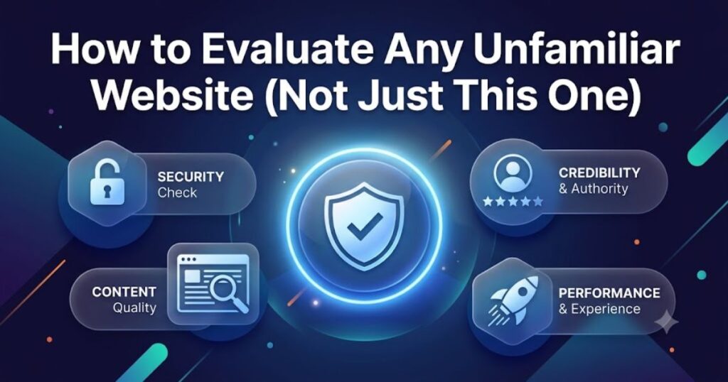 How to Evaluate Any Unfamiliar Website (Not Just This One)