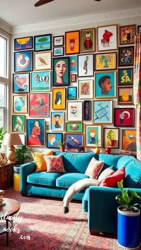 Layer a Colorful Gallery Wall