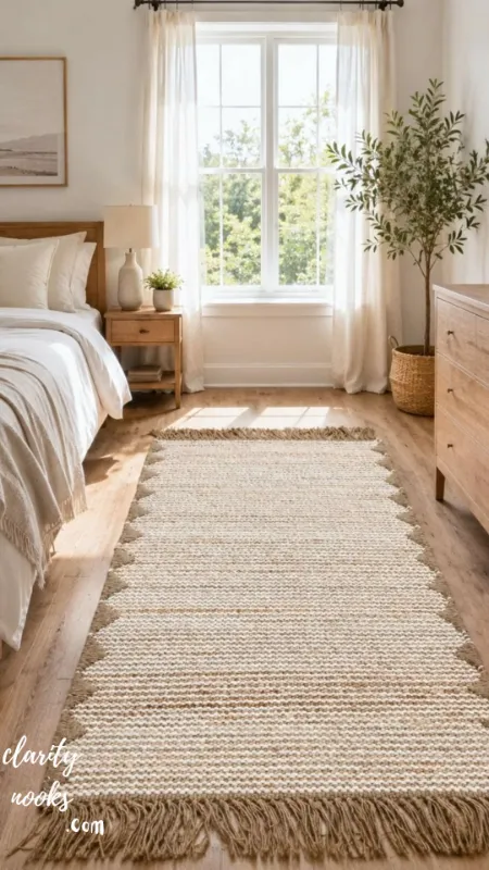 Layer a Handwoven Jute Rug Over a Flatweave Base
