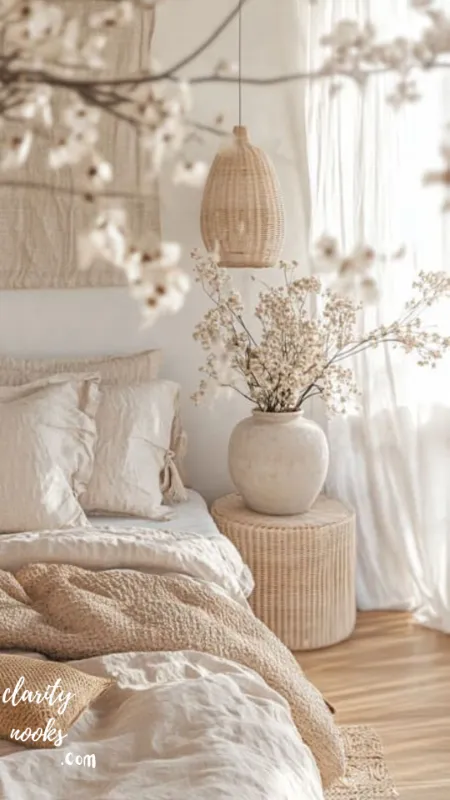 Layer Linen and Cotton Bedding in Warm Whites