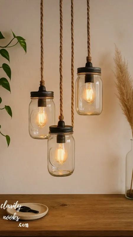 Mason Jar Pendant Lamp