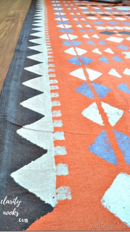 Paint a Stenciled Canvas Drop-Cloth Rug