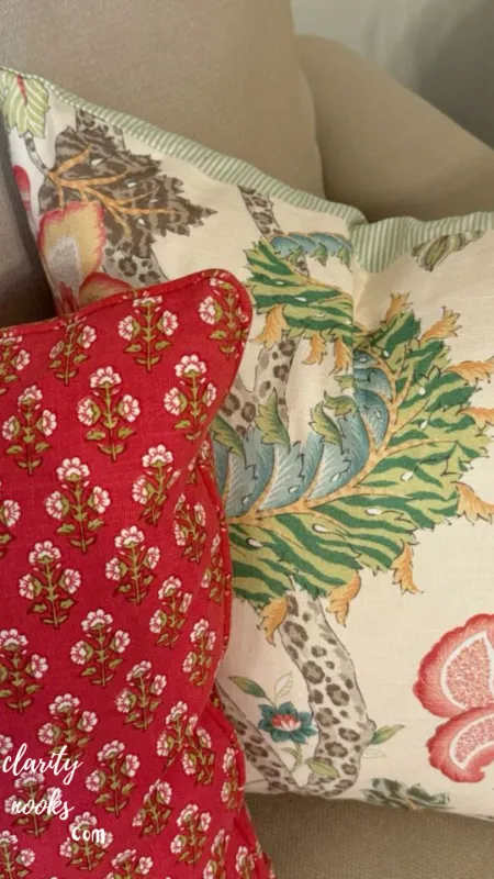 Recover Throw Pillows in Mixed Prints