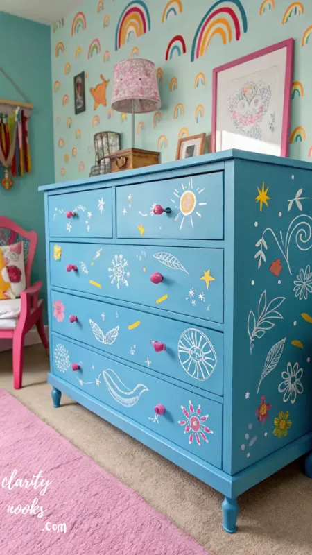 Upcycled Furniture with Bright Paint