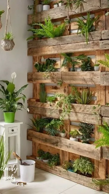 Vertical Pallet Garden Wall