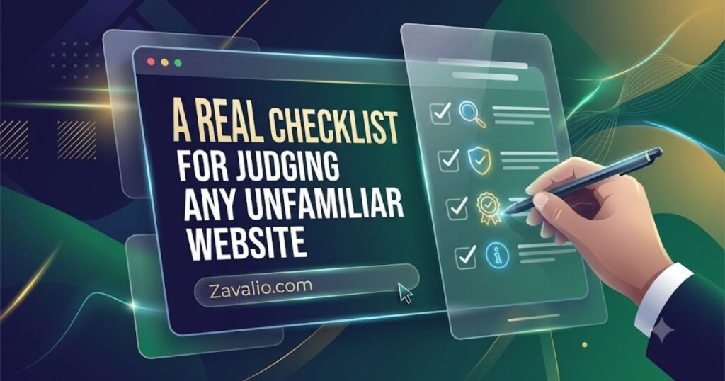 A Real Checklist for Judging Any Unfamiliar Website