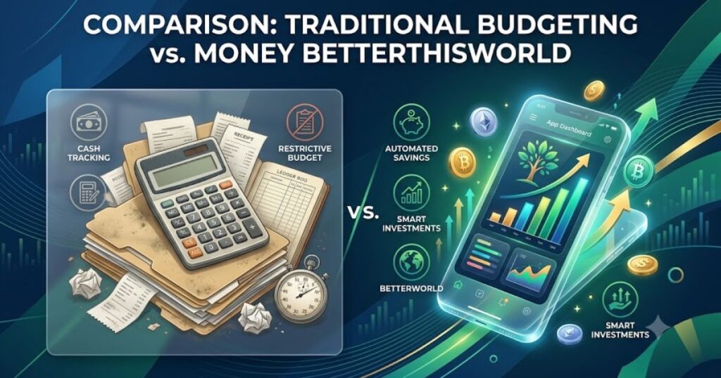 Comparison: Traditional Budgeting vs. Money BetterThisWorld